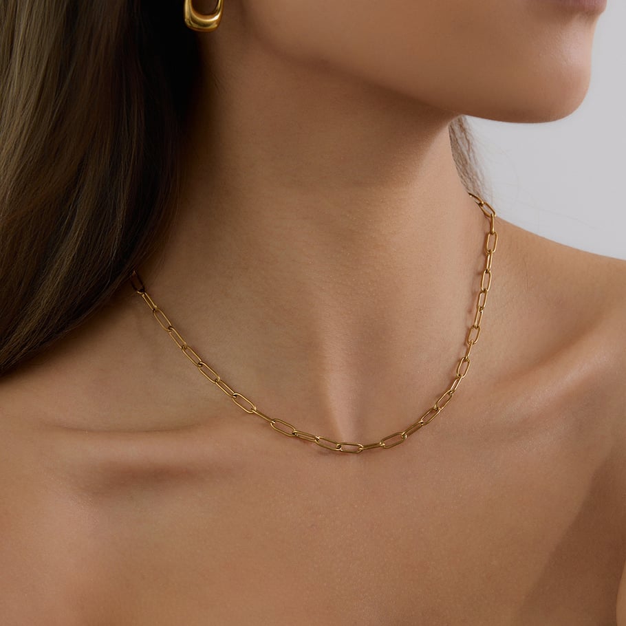 1 Piece Chain Stainless Steel Gold Color  Women's DIY Chain Necklaces Picture4