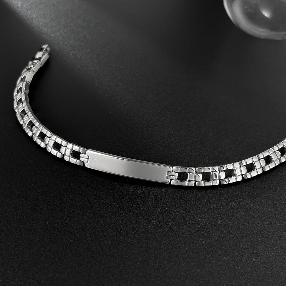 1 Stück Simple Series Punk Geometric Edelstahl Herrenarmbänder Bild8