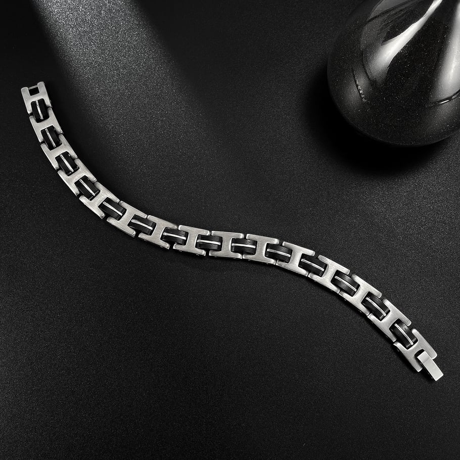 1 Piece Industrial Series Punk Geometric Stainless Steel Men's Bracelets Picture3