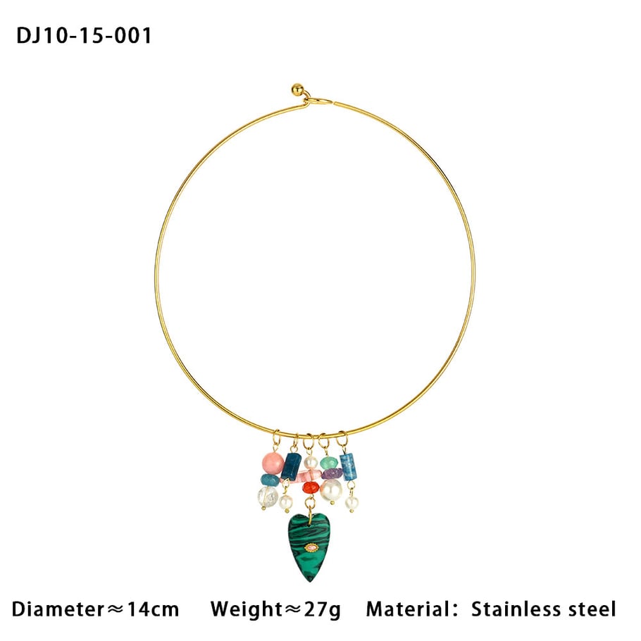 Vacation Oceanic Stainless Steel Gold Color Women's Chokers Picture2