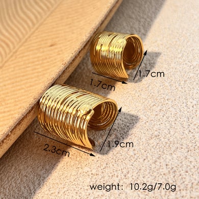 Verstellbare Ringe aus Edelstahl in Goldfarbe h5 Bild4