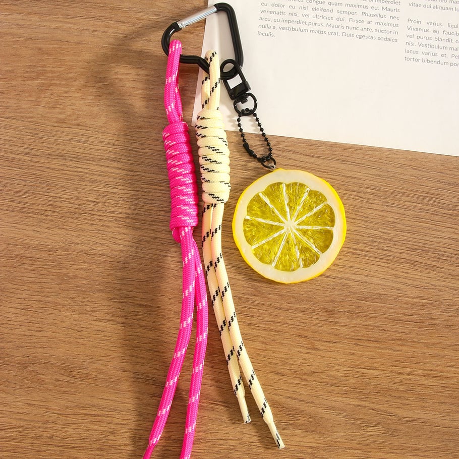 Simple Creative Lemon - slice Knotted Bag Pendant Picture4