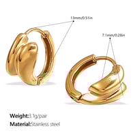Pendientes pequeños de oro EH1061G Imagen6