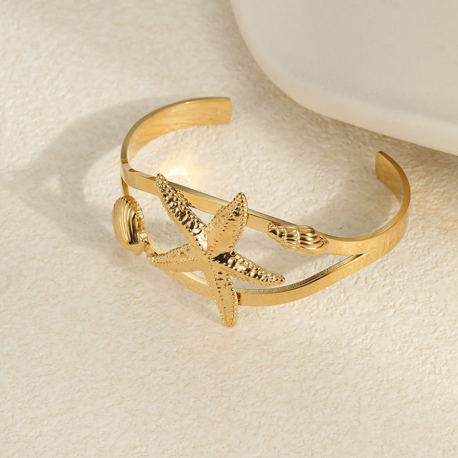 Romantische Serie Urlaub Geometrische Edelstahl Damen Armbänder Bild3