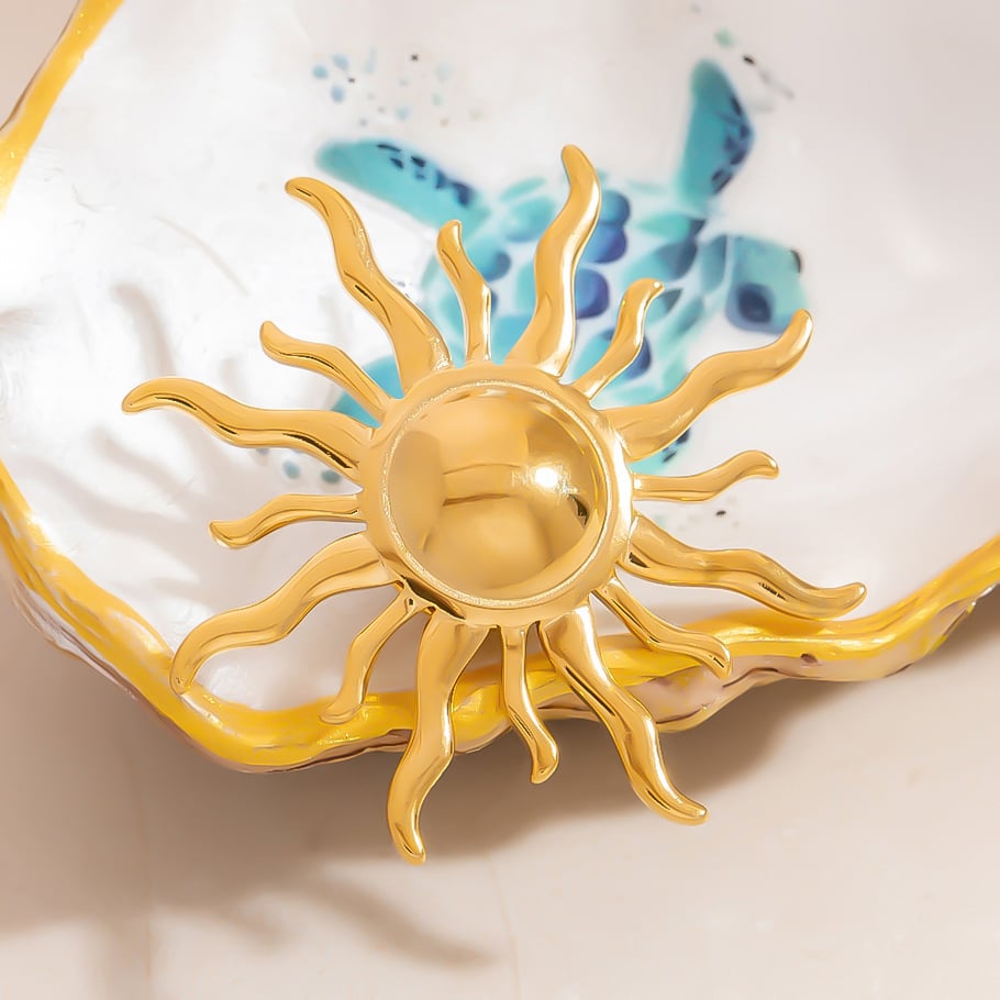 Oceanic Stainless Steel Gold Color Brooches h5Picture5