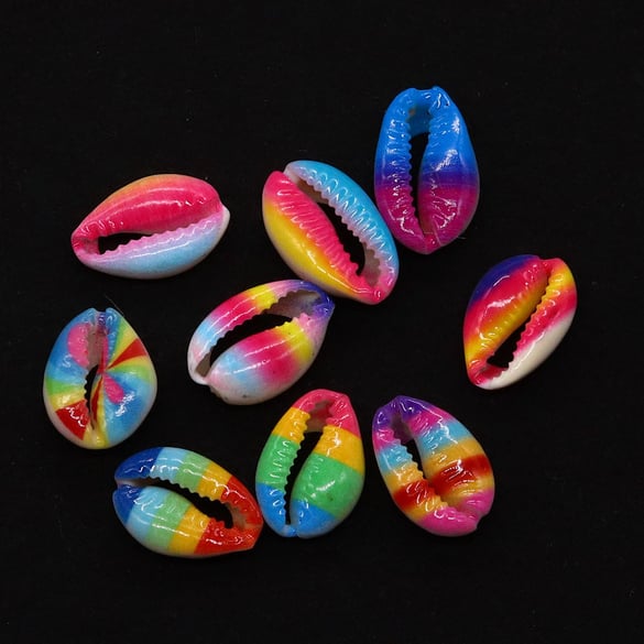 1 Piece Oil-spot Glazing Gradient Color Conch Women's Pendants