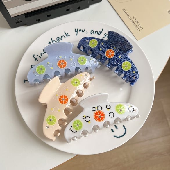 1 Paar Haarklammern aus Acetat für Damen der Romantic Series Sweet Plant