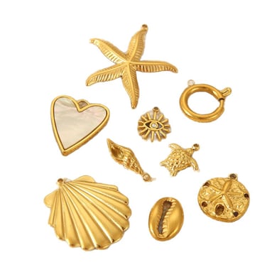1 Paar einfache Serie Schildkröte Edelstahl Gold Farbe Unisex Anhänger h5 Bild5