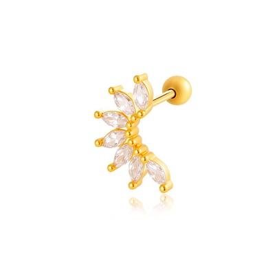 Ster Koper Goudkleurige Piercings Oorbellen h5 