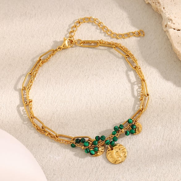 Romantische serie Fashion OL kralen roestvrij staal dames ketting armbanden 2