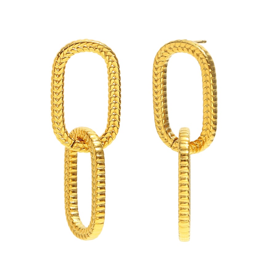 Pendientes casuales de acero inoxidable de color sólido para mujer 