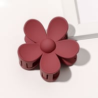 Forcina per capelli con fiore grande smerigliato - Rosso vino Immagine11