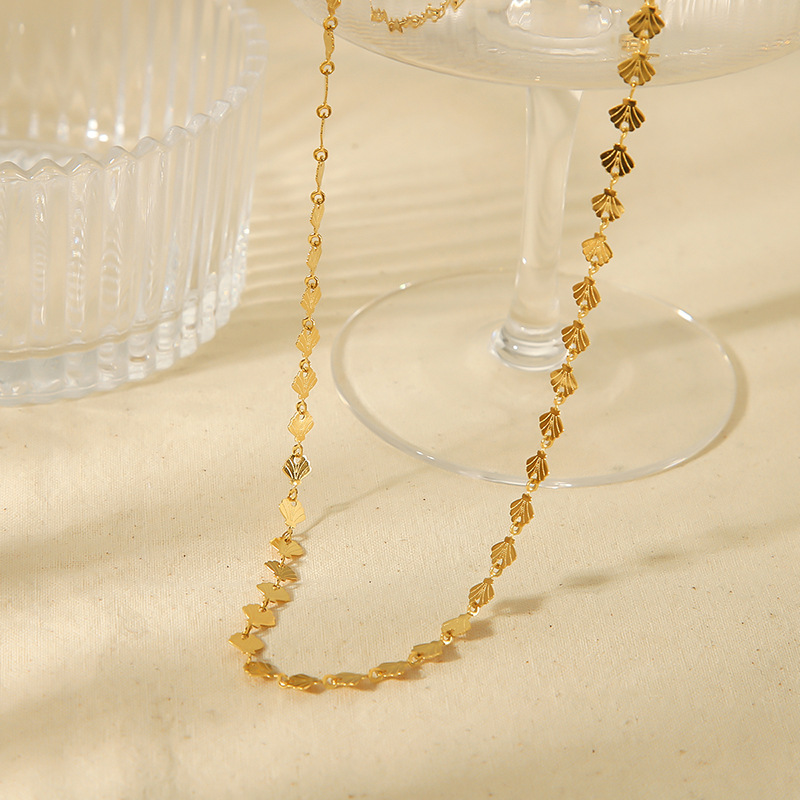 1 Paar Simple Series Daily Turtle Edelstahl Gold Farbe Unisex Halsketten Display Set Bild2