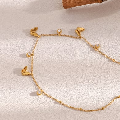 Mode OL Tier Edelstahl Damen Anhänger Halsketten h5 Bild2