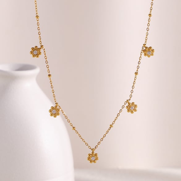 Simple Series Solid Color Stainless Steel Women's Chain Necklaces 2