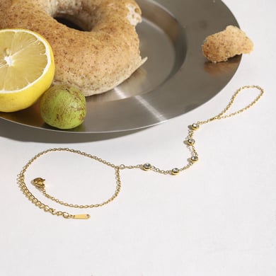 Bracciale semplice in acciaio inossidabile color oro h5 Immagine2
