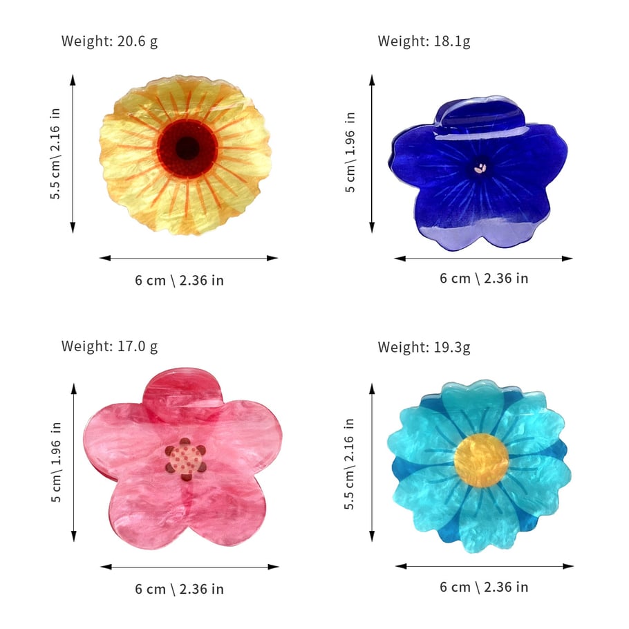 Pinces à cheveux élégantes en acrylique pour femmes, série simple Image4
