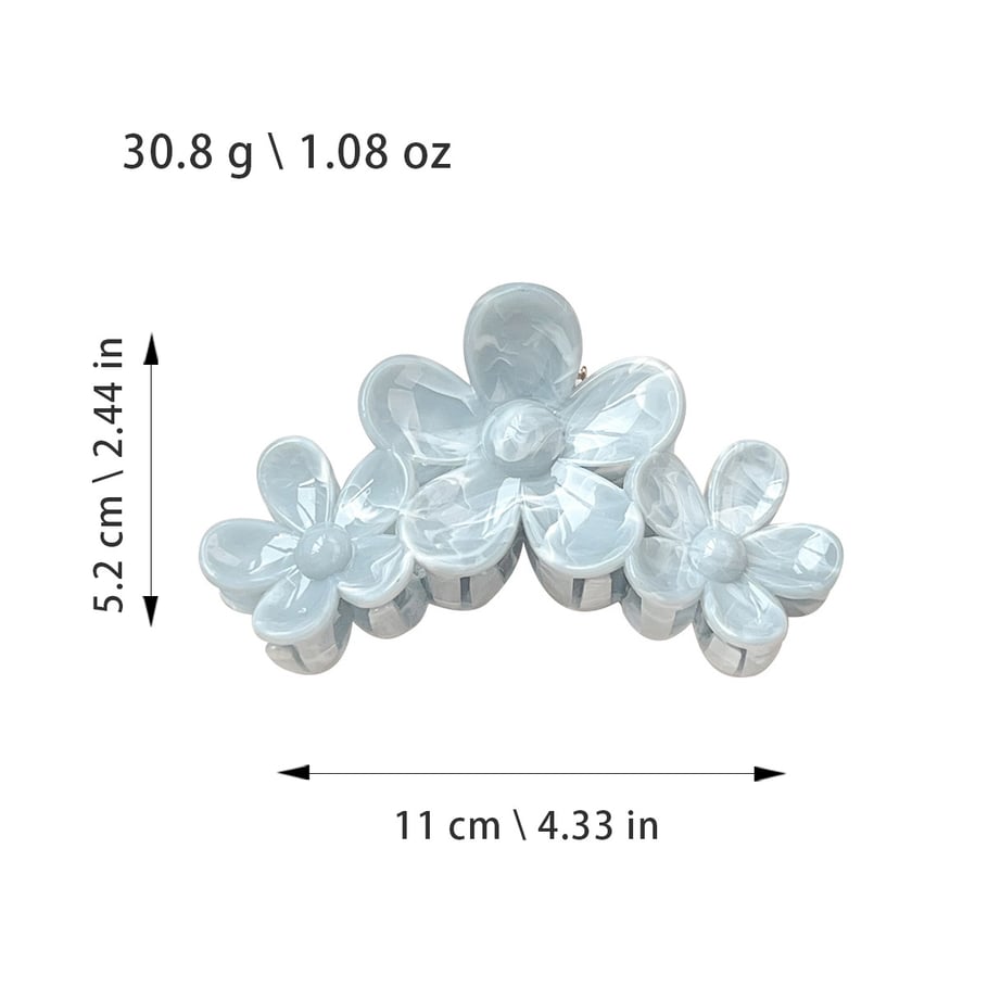 1 Pair Simple Series Daily Solid Color Resin Women's Hair Claws h5Picture5