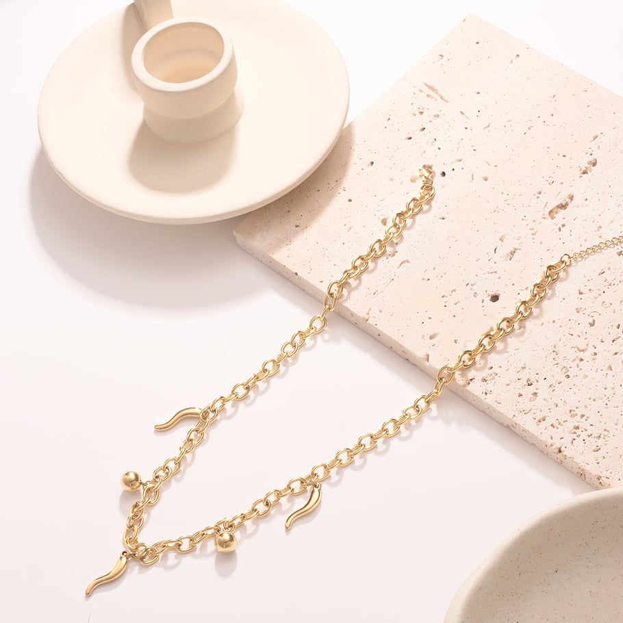 Chic Chill Shape roestvrijstalen gouden dameshangerkettingen Afbeelding5