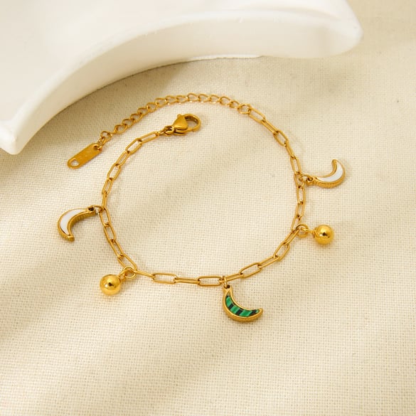 Pulseras de mujer con colgante DIY de luna de la serie clásica