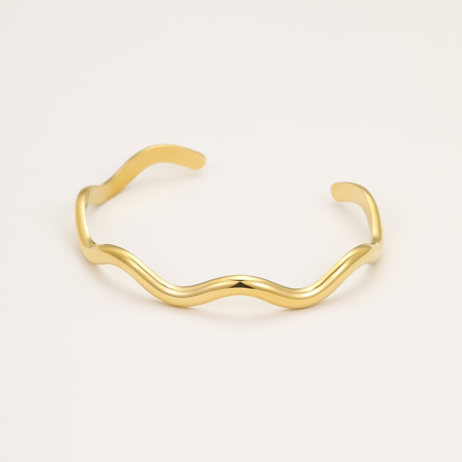 Pulseras de acero inoxidable geométricas de lujo para mujer Imagen6