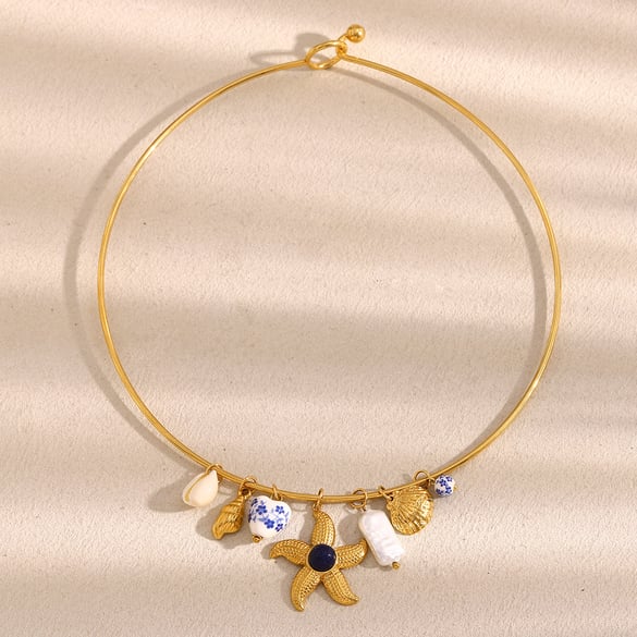 Luxury Style DIY Starfish Stainless Steel Women's Chokers 2