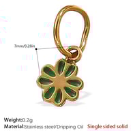 PJ346GNG Green Oil Drop Gold Pendant Picture5