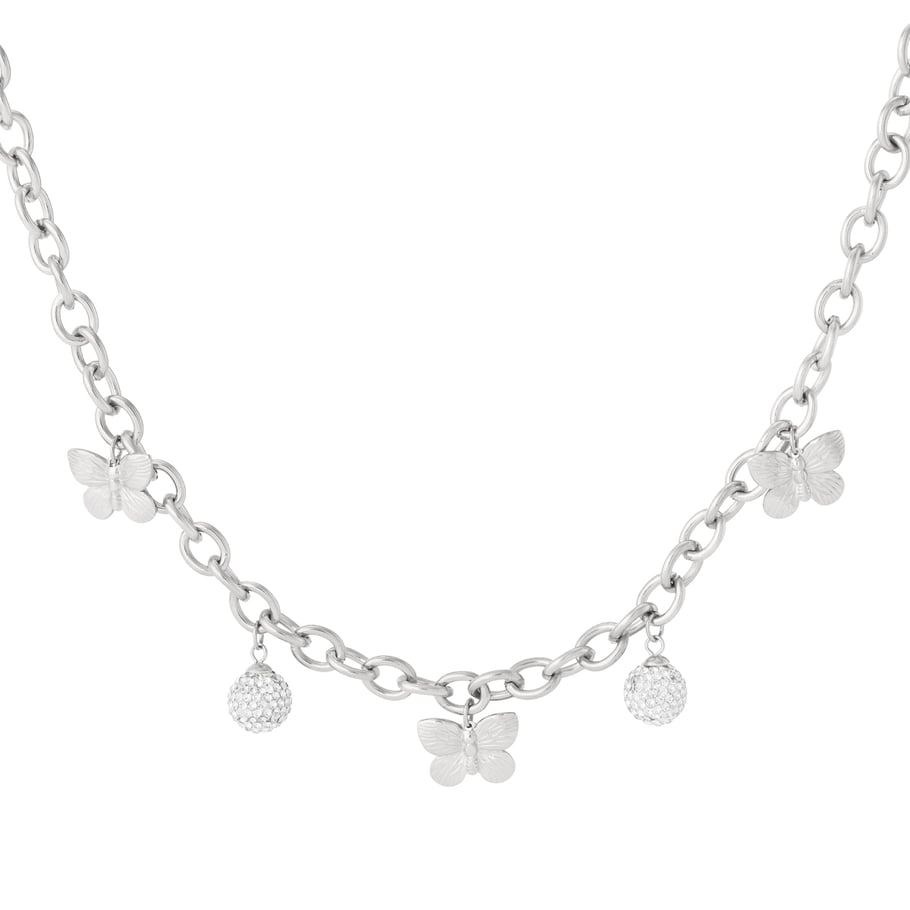 Shinning Butterfly Stainless Steel Gold Color Women's Pendant Necklaces 