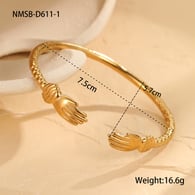 NMSB-D611-1 Pulsera de abrazo de oro Imagen6