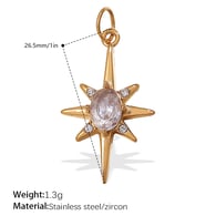 PJ471WEG White Zirconium Gold Pendant Picture2