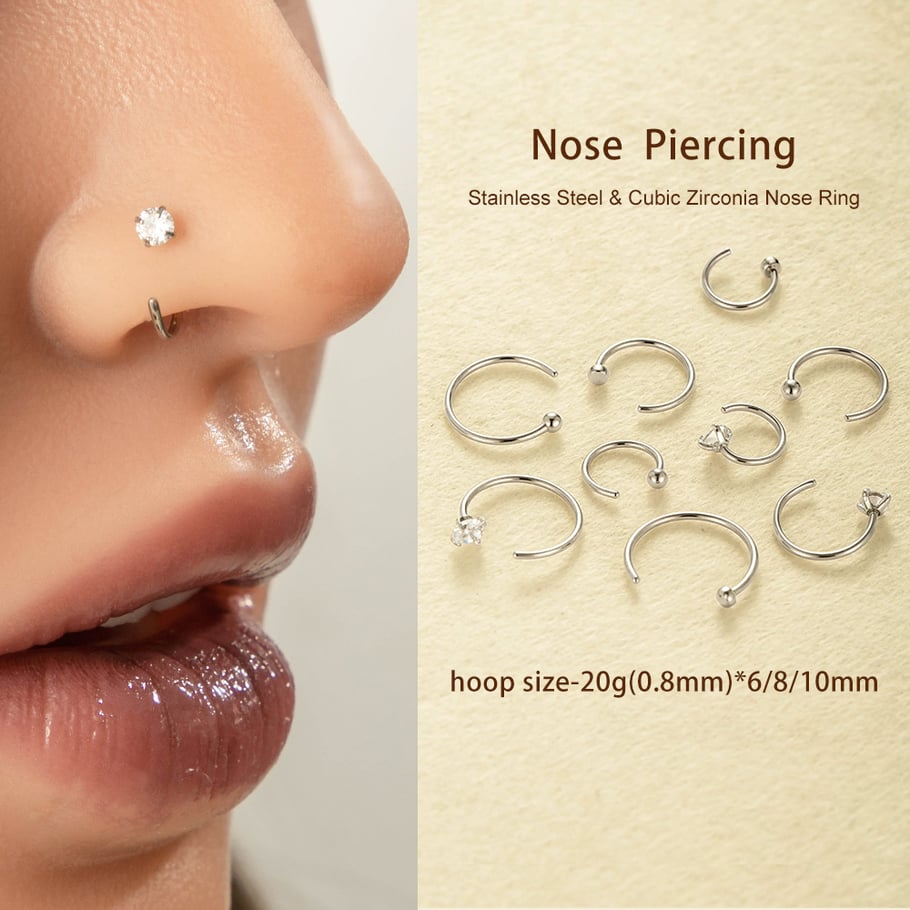 1 Piece Stainless Steel Women's Nose Stud h5Picture6