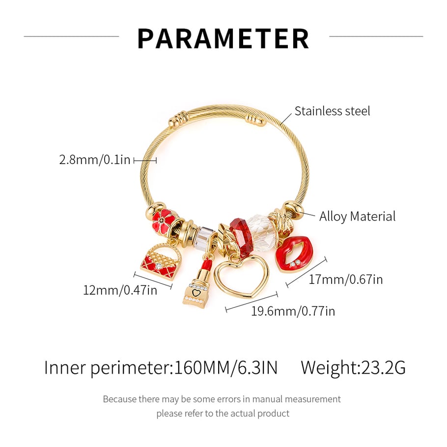 Retro Herz Goldfarbene Manschettenarmbänder Bild2