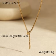 Collier en zirconium blanc NMSN-K242-1 