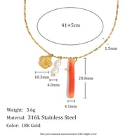 Color Pendant Necklace - Gold Picture3