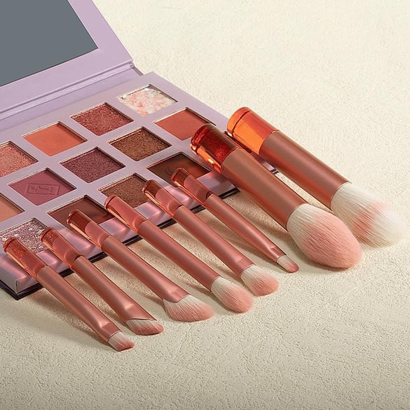 1 set di mini pennelli da trucco portatili per donna