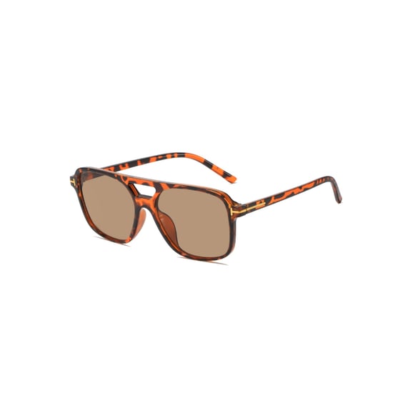 1 Paar Simple Series Retro Patchwork PC Goldfarbene Unisex-Sonnenbrille 2