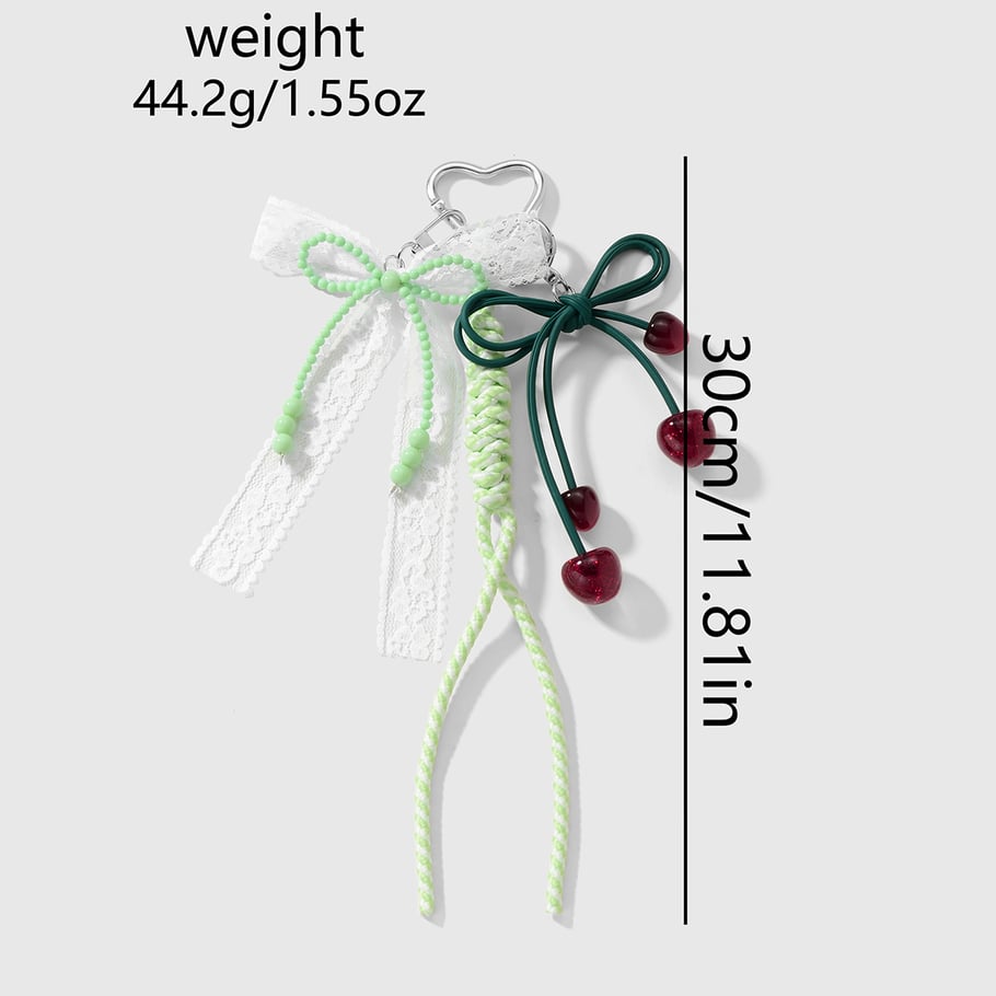 Dijes para bolso con lazo de cereza Imagen2