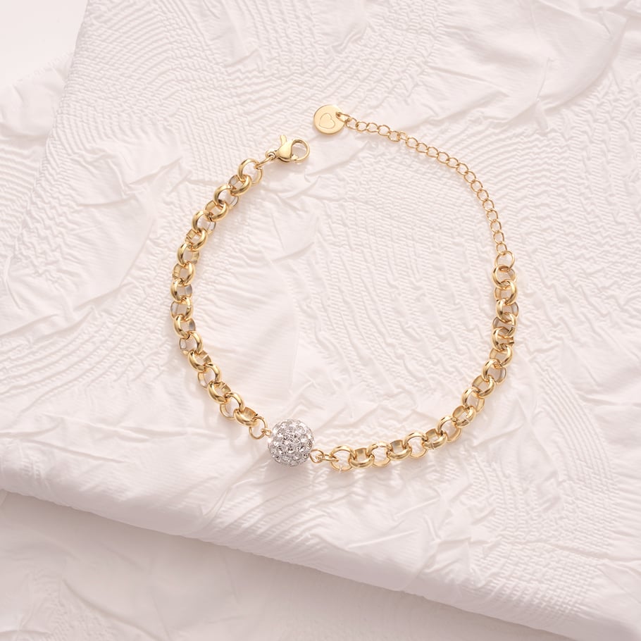 Sparkling Chain Stainless Steel Gold Color Women's Charm Bracelets Picture4