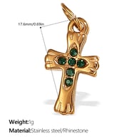 PJ519GNG Green Diamond Gold Pendant Picture11
