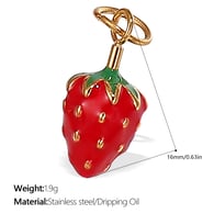 PJ387CRG Color Drop Oil Gold Pendant Picture17