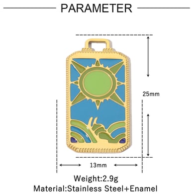 Goldfarbene Anhänger aus Edelstahl mit Augenmuster h5 Bild2