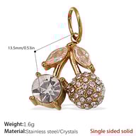 PJ337WEG White Crystal Gold Pendant Picture15