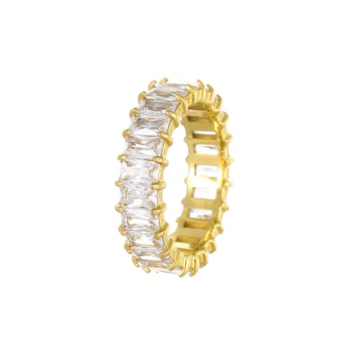 1 Paar Statement-Ringe aus der luxuriösen Serie „Daily Geometric“ aus Edelstahl in Goldfarbe h5 Bild5