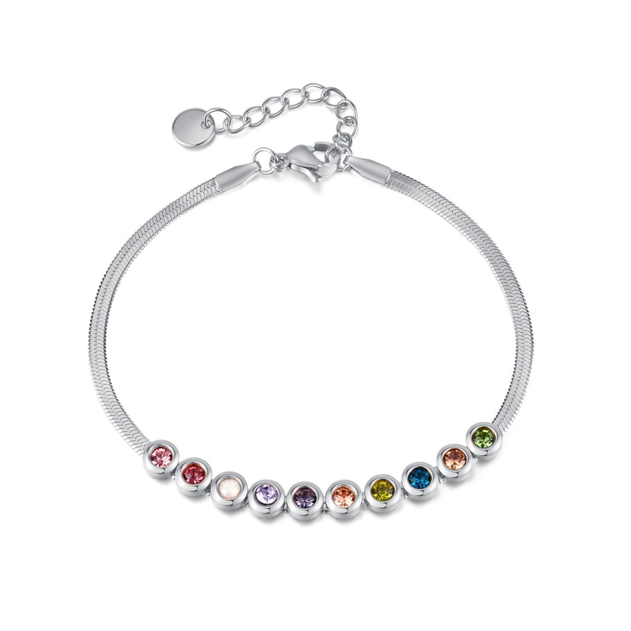 1 Stück Simple Series Tägliche geometrische Edelstahl Goldfarbene Damen-Kettenarmbänder 