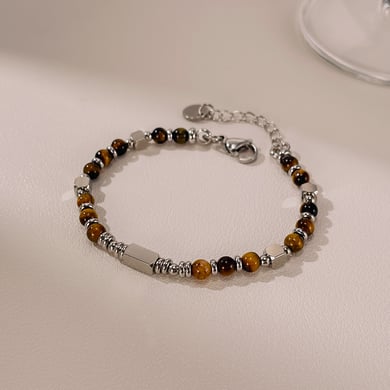 1 Piece Modern Series Beads Stainless Steel Men's Bracelets h5 Picture7