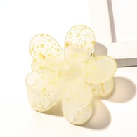Forcina per capelli grande con fiore leopardato colorato - Giallo Immagine16
