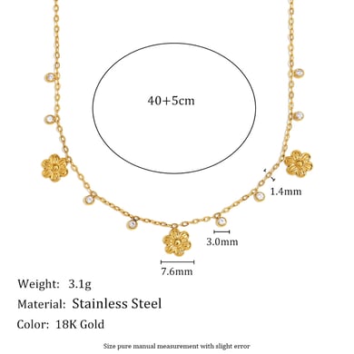 Mode OL Einfarbig Edelstahl frauen Kette Halsketten h5 Bild4