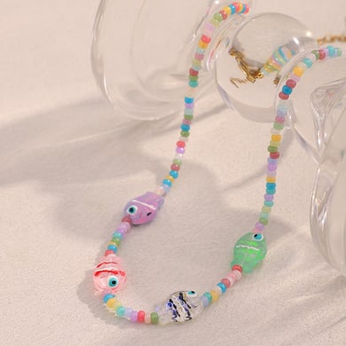 Collane da donna in acrilico con grazioso accessorio a forma di fungo h5 Immagine3