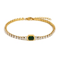 3MM Zirkonia Armband - Goudgroen Afbeelding3