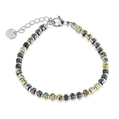 Bracelet pour homme en acier inoxydable avec perles de la série Chic, 1 pièce h5 